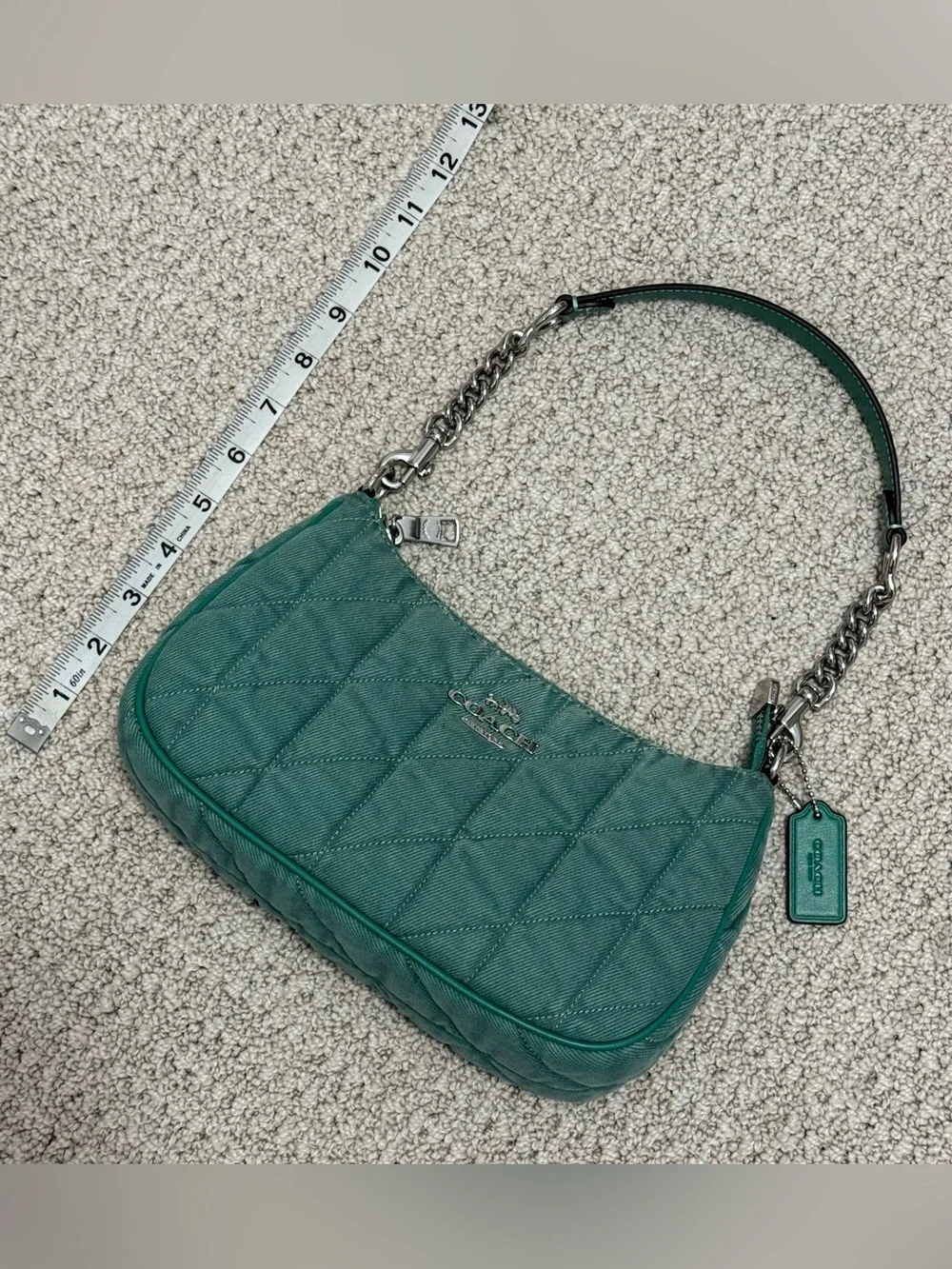 Coach Teri Shoulder Green Bag